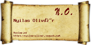 Nyilas Olivér névjegykártya