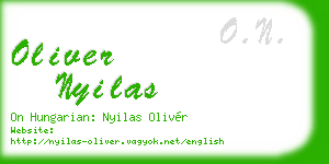 oliver nyilas business card